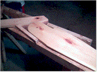 Inside of rudder case