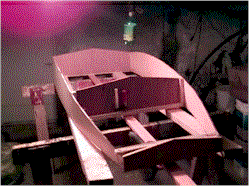 Sides assembled and clamped to centre line