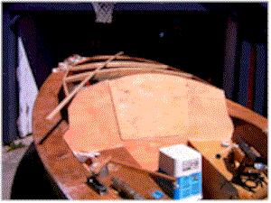 Roof frames and inner hatch stops installed